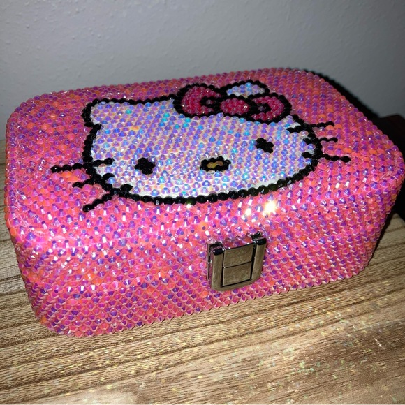 Hello Kitty Jewelry Box Organizer Y2K Pink Crystal Special Edition Sanrio Cat - Picture 7 of 17